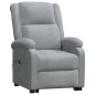 vidaXL Poltrona Alzapersona Grigio Chiaro Tessuto