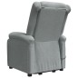 vidaXL Poltrona Alzapersona Grigio Chiaro Tessuto