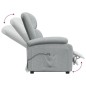 vidaXL Poltrona Alzapersona Grigio Chiaro Tessuto