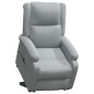 vidaXL Poltrona Alzapersona Grigio Chiaro Tessuto
