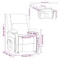 vidaXL Poltrona Alzapersona Grigio Chiaro Tessuto