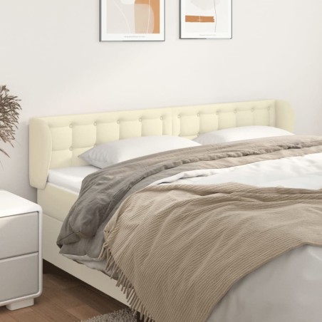 vidaXL Testiera ad Orecchio Crema 163x23x78/88 cm in Similpelle