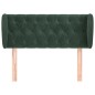 vidaXL Testiera ad Orecchio Verde Scuro 103x23x78/88 cm in Velluto vidaXL Testiera ad Orecchio Verde Scuro 103x23x78/88 cm in Velluto