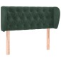 vidaXL Testiera ad Orecchio Verde Scuro 93x23x78/88 cm in Velluto