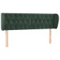 vidaXL Testiera ad Orecchio Verde Scuro 147x23x78/88 cm in Velluto vidaXL Testiera ad Orecchio Verde Scuro 147x23x78/88 cm in Velluto