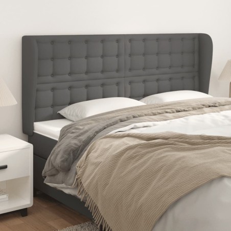 vidaXL Testiera ad Orecchio Grigio 163x23x118/128cm in Similpelle