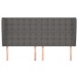 vidaXL Testiera ad Orecchio Grigio 163x23x118/128cm in Similpelle