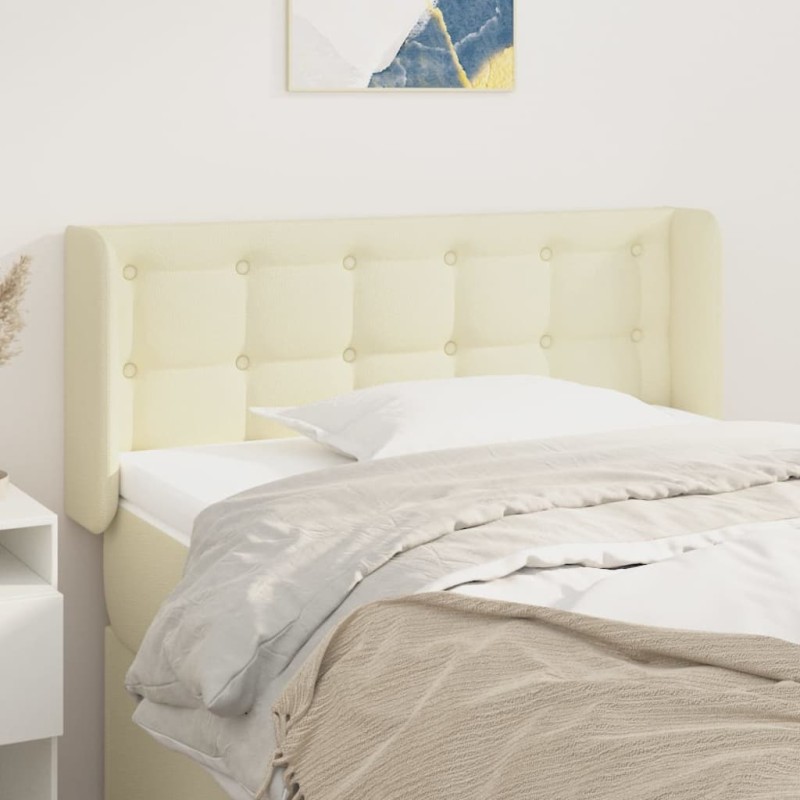 vidaXL Testiera ad Orecchio Crema 83x16x78/88 cm in Similpelle vidaXL Testiera ad Orecchio Crema 83x16x78/88 cm in Similpelle
