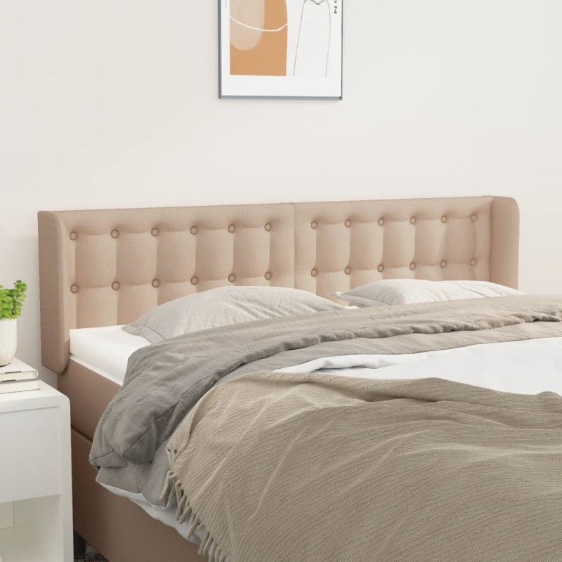 vidaXL Testiera ad Orecchio Cappuccino 147x16x78/88 cm in Similpelle vidaXL Testiera ad Orecchio Cappuccino 147x16x78/88 cm in Similpelle