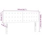 vidaXL Testiera a LED Crema 144x5x78/88 cm in Tessuto