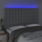vidaXL Testiera a LED Grigio Chiaro 144x5x118/128 cm in Tessuto vidaXL Testiera a LED Grigio Chiaro 144x5x118/128 cm in Tessuto