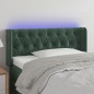 vidaXL Testiera a LED Verde scuro 93x16x78/88 cm in Velluto vidaXL Testiera a LED Verde scuro 93x16x78/88 cm in Velluto