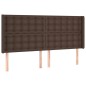 vidaXL Testiera a LED Marrone 163x16x118/128 cm in Similpelle vidaXL Testiera a LED Marrone 163x16x118/128 cm in Similpelle