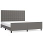 vidaXL Giroletto con Testiera Grigio 160x200 cm in Similpelle