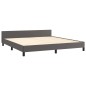 vidaXL Giroletto con Testiera Grigio 160x200 cm in Similpelle