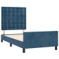 vidaXL Giroletto con Testiera Blu Scuro 80x200 cm in Velluto