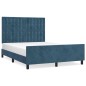 vidaXL Giroletto senza Materasso Blu Scuro 140x200 cm Velluto vidaXL Giroletto senza Materasso Blu Scuro 140x200 cm Velluto