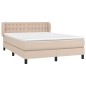 vidaXL Giroletto a Molle con Materasso Cappuccino 140x200cm Similpelle