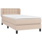 vidaXL Giroletto a Molle con Materasso Cappuccino 90x200 cm Similpelle