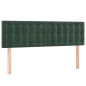 vidaXL Giroletto a Molle con Materasso Verde Scuro 140x190 cm Velluto
