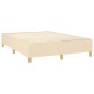 vidaXL Giroletto a Molle con Materasso Crema 140x19 cm in Tessuto