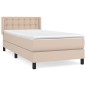vidaXL Giroletto a Molle con Materasso Cappuccino 90x200 cm Similpelle