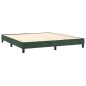 vidaXL Giroletto a Molle con Materasso Verde Scuro 160x200 cm Velluto