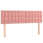 vidaXL Giroletto a Molle con Materasso Rosa 140x190 cm in Velluto