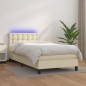 vidaXL Giroletto a Molle con Materasso e LED Crema 80x200cm Similpelle vidaXL Giroletto a Molle con Materasso e LED Crema 80x200cm Similpelle