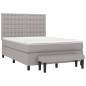 vidaXL Giroletto a Molle con Materasso Grigio Chiaro 140x190cm Tessuto