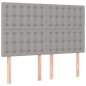 vidaXL Giroletto a Molle con Materasso Grigio Chiaro 140x190cm Tessuto