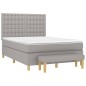 vidaXL Giroletto a Molle con Materasso Grigio Chiaro 140x190cm Tessuto