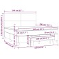 vidaXL Giroletto a Molle con Materasso Grigio Scuro 160x200 cm Velluto