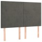vidaXL Giroletto a Molle con Materasso Grigio Scuro 140x200 cm Velluto