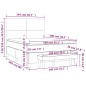 vidaXL Giroletto a Molle con Materasso Grigio Scuro 140x200 cm Velluto