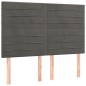 vidaXL Giroletto a Molle con Materasso Grigio Scuro 140x200 cm Velluto