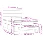 vidaXL Giroletto a Molle con Materasso Rosa 140x200 cm in Velluto
