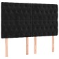 vidaXL Giroletto a Molle con Materasso Nero 140x190 cm in Velluto