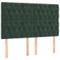 vidaXL Giroletto a Molle con Materasso Verde Scuro 140x200 cm Velluto