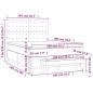vidaXL Giroletto a Molle con Materasso Blu Scuro 140x200 cm in Velluto