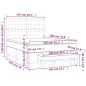 vidaXL Giroletto a Molle con Materasso Grigio Scuro 140x190 cm Velluto