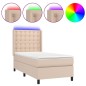 vidaXL Giroletto Molle Materasso e LED Cappuccino 80x200 cm Similpelle vidaXL Giroletto Molle Materasso e LED Cappuccino 80x200 cm Similpelle