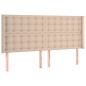 vidaXL Giroletto Molle Materasso e LED Cappuccino 160x200cm Similpelle vidaXL Giroletto Molle Materasso e LED Cappuccino 160x200cm Similpelle