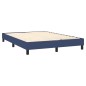 vidaXL Giroletto a Molle con Materasso Blu 140x200 cm in Tessuto