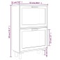 Scarpiera Marrone52x25x80cm Legno Multistrato e Rattan Naturale Scarpiera Marrone52x25x80cm Legno Multistrato e Rattan Naturale