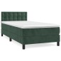 vidaXL Giroletto a Molle con Materasso Verde Scuro 80x200 cm Velluto