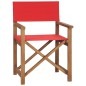 vidaXL Sedie da Regista Pieghevoli 2 pz in Massello di Teak Rosso