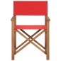 vidaXL Sedie da Regista Pieghevoli 2 pz in Massello di Teak Rosso