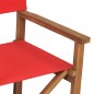 vidaXL Sedie da Regista Pieghevoli 2 pz in Massello di Teak Rosso