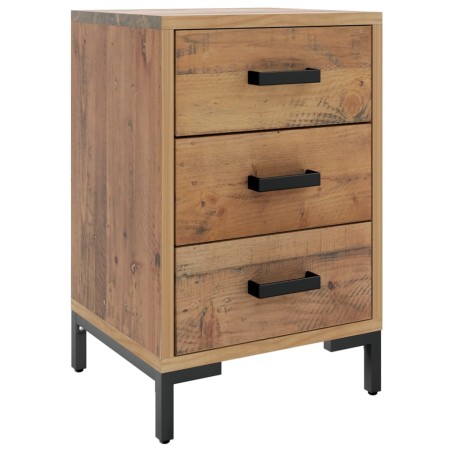 vidaXL Comodino Marrone 40x30x55 cm Legno Massello di Pino Riciclato